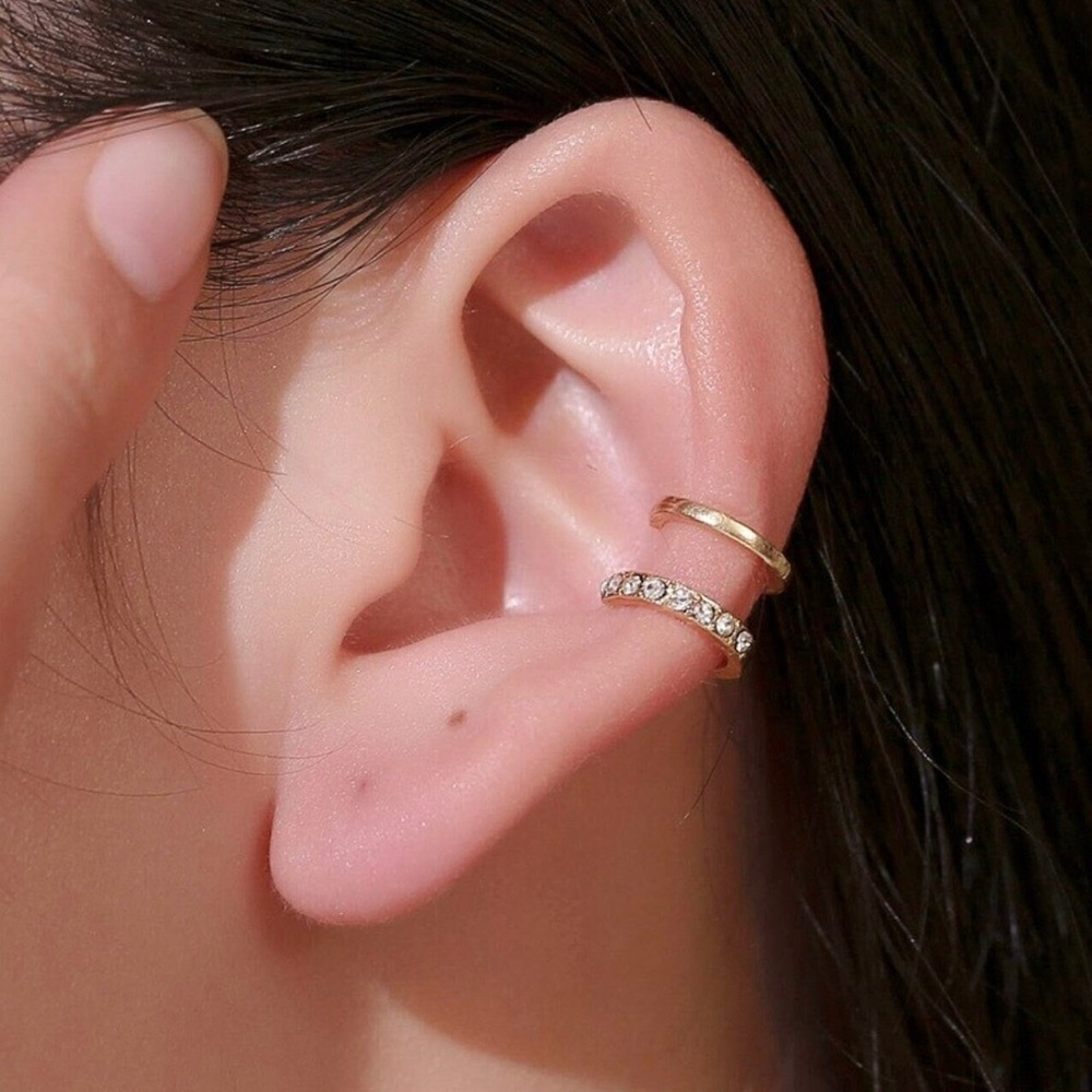Crystal Geometry Ear Clip Cuff Wrap Earring